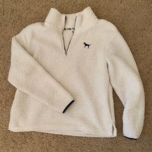 VS Pink Sherpa Quarterzip